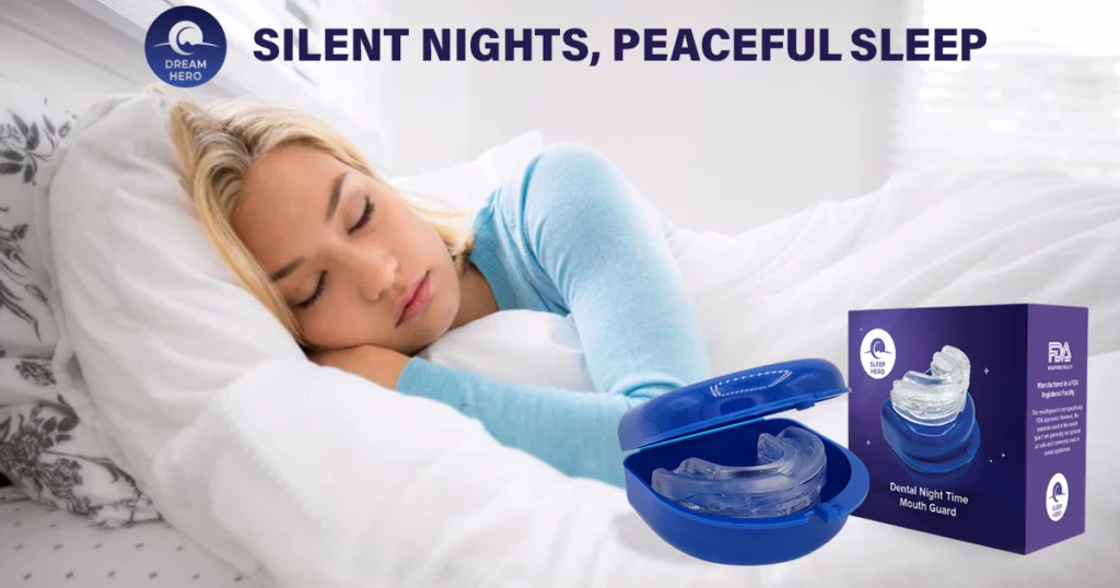 collage of DreamHero product and a woman sleeping